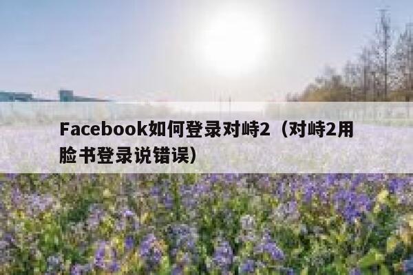 Facebook如何登录对峙2(对峙2用脸书登录说错误) 第1张 Facebook如何登录对峙2(对峙2用脸书登录说错误) 第1张