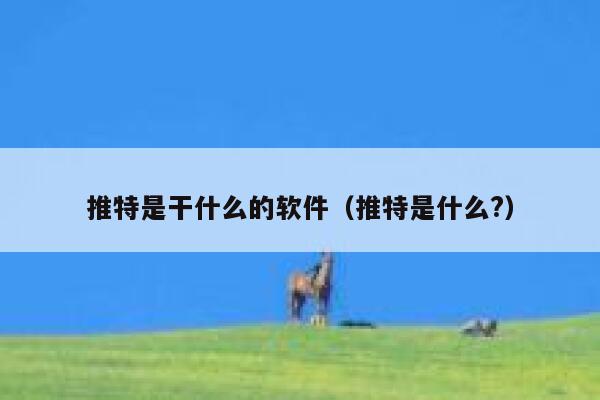 推特是干什么的软件(推特是什么?) 第1张 推特是干什么的软件(推特是什么?) 第1张