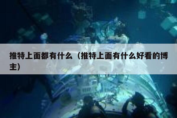 推特上面都有什么（推特上面有什么好看的博主） 第1张