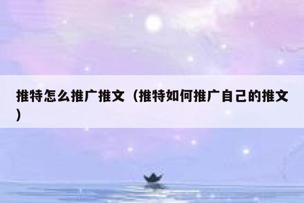 推特怎么推广推文(推特如何推广自己的推文) 第1张 推特怎么推广推文(推特如何推广自己的推文) 第1张