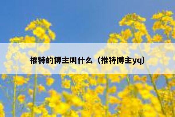 推特的博主叫什么(推特博主yq) 第1张 推特的博主叫什么(推特博主yq) 第1张