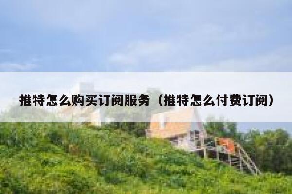 推特怎么购买订阅服务(推特怎么付费订阅) 第1张 推特怎么购买订阅服务(推特怎么付费订阅) 第1张