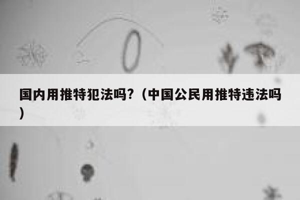 国内用推特犯法吗?（中国公民用推特违法吗） 第1张