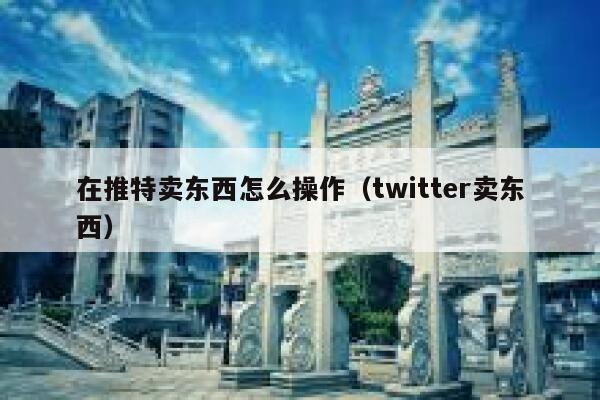 在推特卖东西怎么操作（twitter卖东西） 第1张