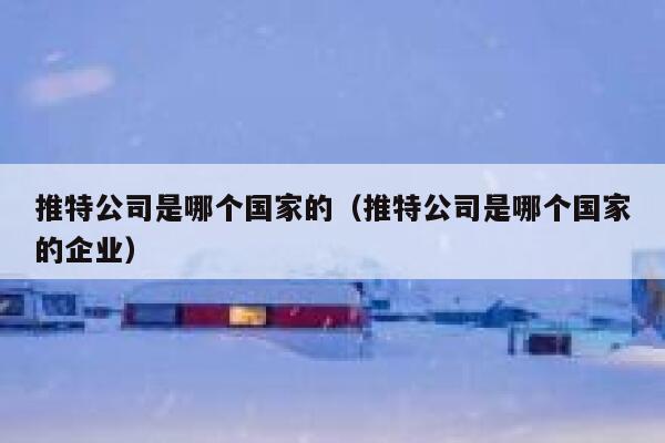 推特公司是哪个国家的（推特公司是哪个国家的企业） 第1张