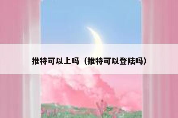 推特可以上吗(推特可以登陆吗) 第1张 推特可以上吗(推特可以登陆吗) 第1张