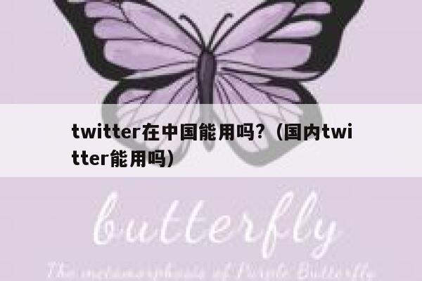 twitter在中国能用吗?（国内twitter能用吗） 第1张