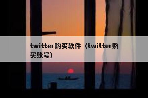 twitter购买软件(twitter购买账号) 第1张 twitter购买软件(twitter购买账号) 第1张