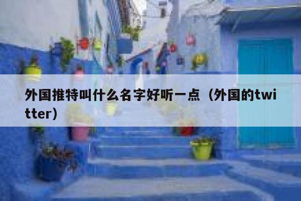 外国推特叫什么名字好听一点(外国的twitter) 第1张 外国推特叫什么名字好听一点(外国的twitter) 第1张