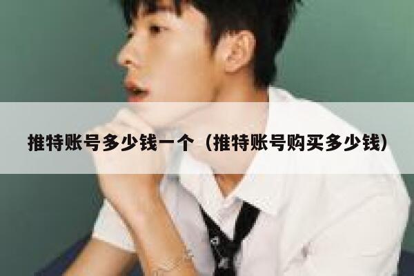 推特账号多少钱一个(推特账号购买多少钱) 第1张 推特账号多少钱一个(推特账号购买多少钱) 第1张