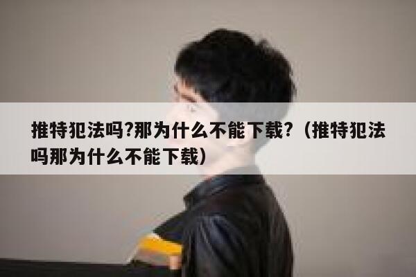 推特犯法吗?那为什么不能下载?（推特犯法吗那为什么不能下载） 第1张