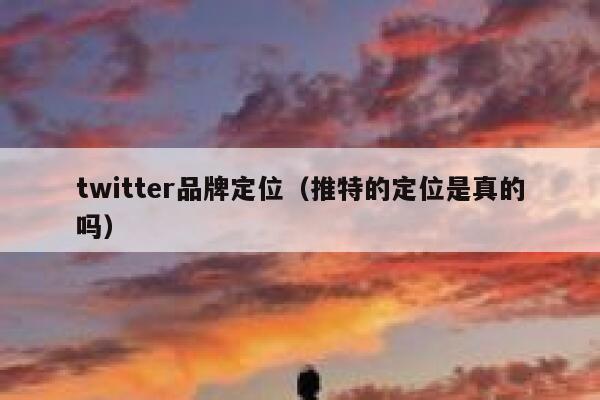 twitter品牌定位(推特的定位是真的吗) 第1张 twitter品牌定位(推特的定位是真的吗) 第1张