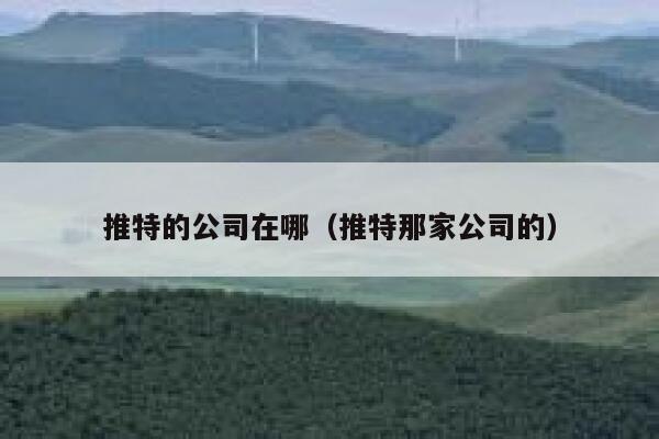 推特的公司在哪（推特那家公司的） 第1张