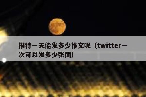 推特一天能发多少推文呢（twitter一次可以发多少张图） 第1张