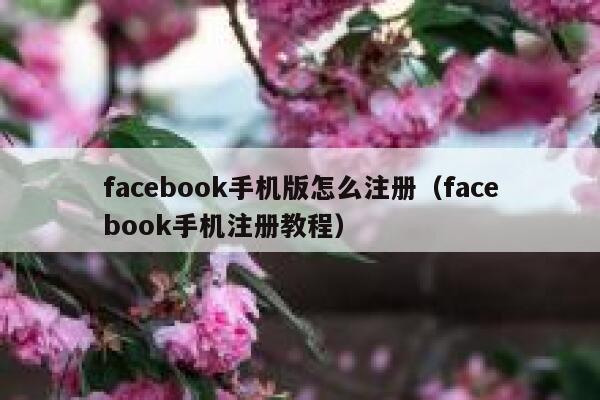 facebook手机版怎么注册（facebook手机注册教程） 第1张