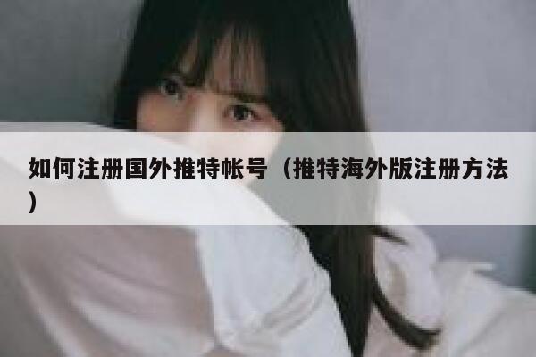 如何注册国外推特帐号（推特海外版注册方法） 第1张