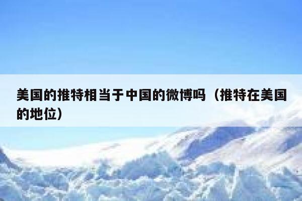 美国的推特相当于中国的微博吗（推特在美国的地位） 第1张