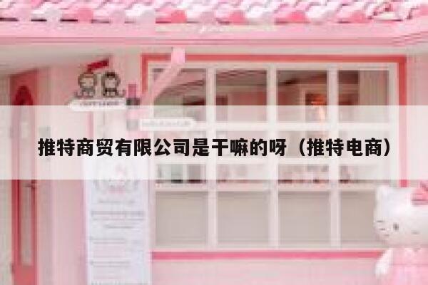 推特商贸有限公司是干嘛的呀(推特电商) 第1张 推特商贸有限公司是干嘛的呀(推特电商) 第1张