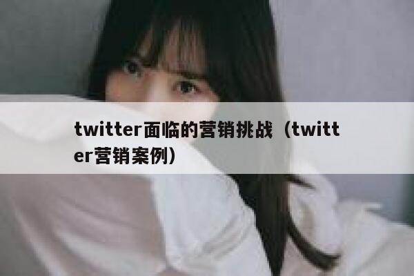 twitter面临的营销挑战（twitter营销案例） 第1张