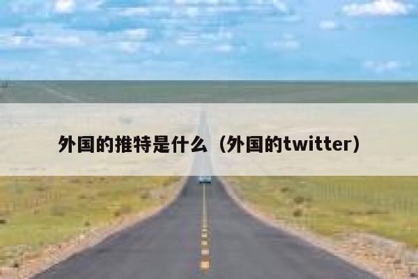 外国的推特是什么（外国的twitter） 第1张