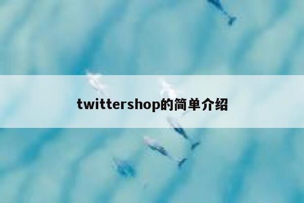 twittershop的简单介绍 第1张 twittershop的简单介绍 第1张