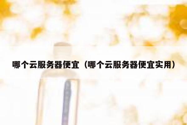 哪个云服务器便宜(哪个云服务器便宜实用) 第1张 哪个云服务器便宜(哪个云服务器便宜实用) 第1张