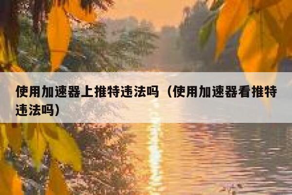 使用加速器上推特违法吗（使用加速器看推特违法吗） 第1张