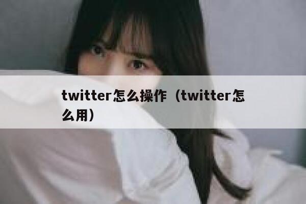 twitter怎么操作(twitter怎么用) 第1张 twitter怎么操作(twitter怎么用) 第1张