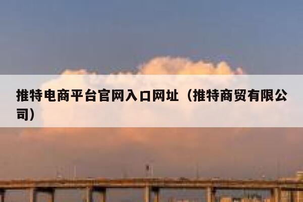 推特电商平台官网入口网址（推特商贸有限公司） 第1张