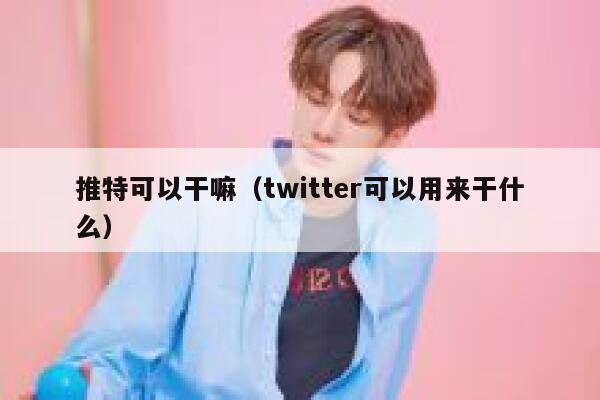 推特可以干嘛（twitter可以用来干什么） 第1张