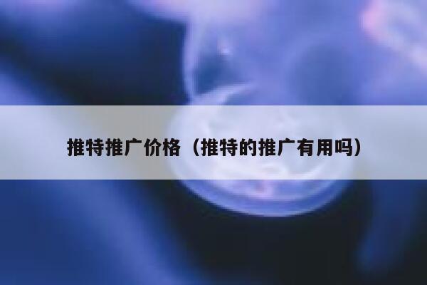 推特推广价格(推特的推广有用吗) 第1张 推特推广价格(推特的推广有用吗) 第1张