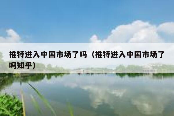 推特进入中国市场了吗（推特进入中国市场了吗知乎） 第1张