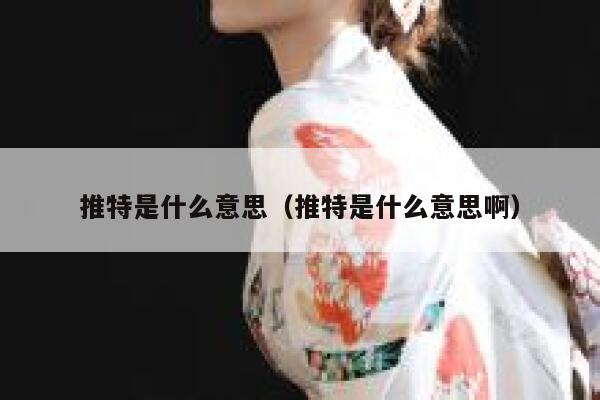 推特是什么意思（推特是什么意思啊） 第1张