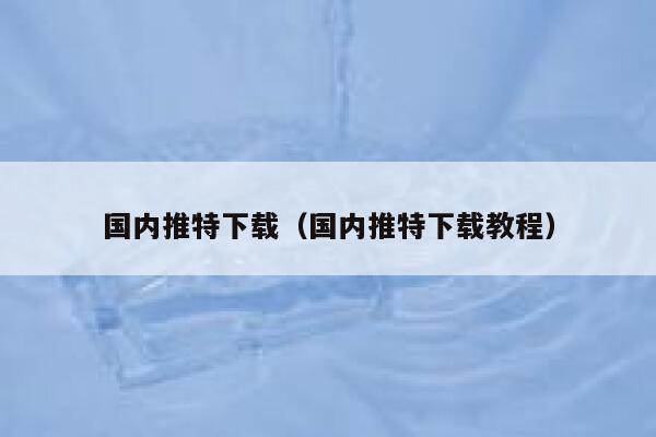 国内推特下载(国内推特下载教程) 第1张 国内推特下载(国内推特下载教程) 第1张