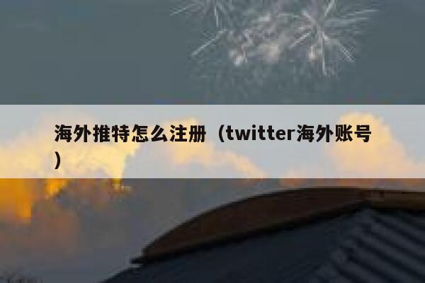 海外推特怎么注册（twitter海外账号） 第1张