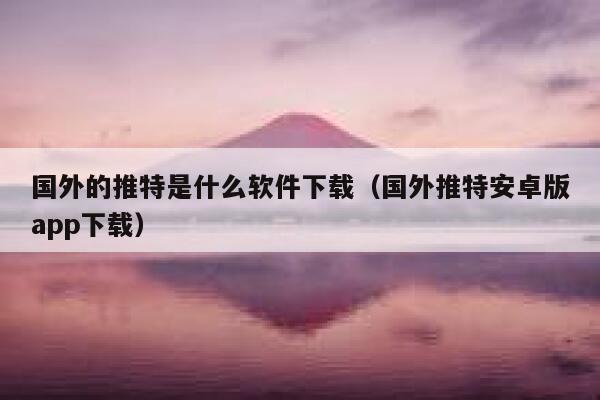 国外的推特是什么软件下载(国外推特安卓版app下载) 第1张 国外的推特是什么软件下载(国外推特安卓版app下载) 第1张