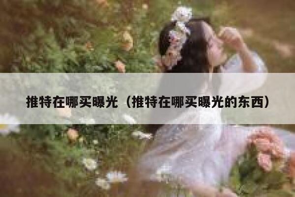 推特在哪买曝光(推特在哪买曝光的东西) 第1张 推特在哪买曝光(推特在哪买曝光的东西) 第1张