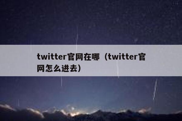 twitter官网在哪(twitter官网怎么进去) 第1张 twitter官网在哪(twitter官网怎么进去) 第1张