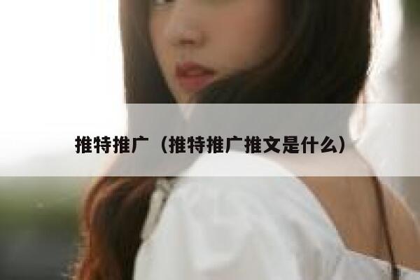 推特推广（推特推广推文是什么） 第1张