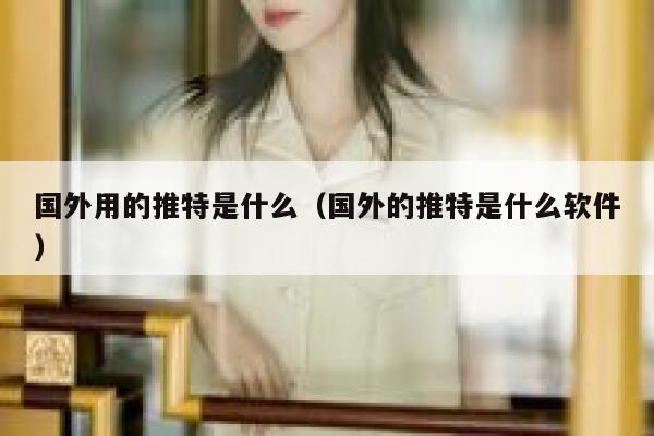 国外用的推特是什么（国外的推特是什么软件） 第1张