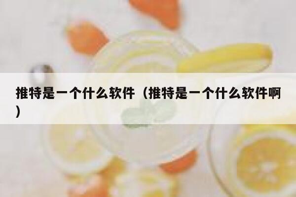 推特是一个什么软件（推特是一个什么软件啊） 第1张