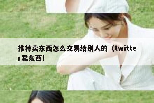 推特卖东西怎么交易给别人的（twitter卖东西） 第1张