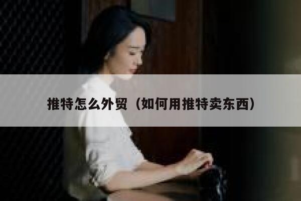 推特怎么外贸(如何用推特卖东西) 第1张 推特怎么外贸(如何用推特卖东西) 第1张
