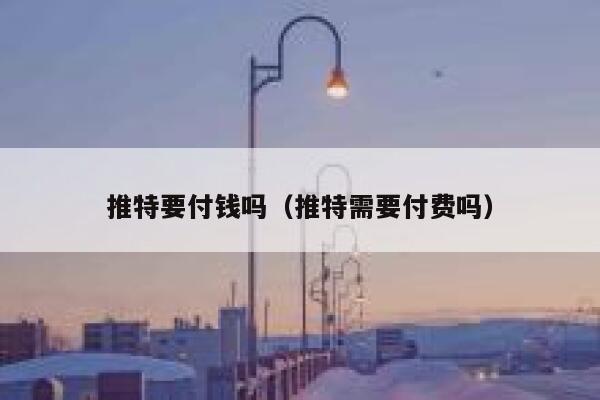 推特要付钱吗（推特需要付费吗） 第1张