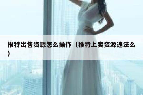 推特出售资源怎么操作（推特上卖资源违法么） 第1张