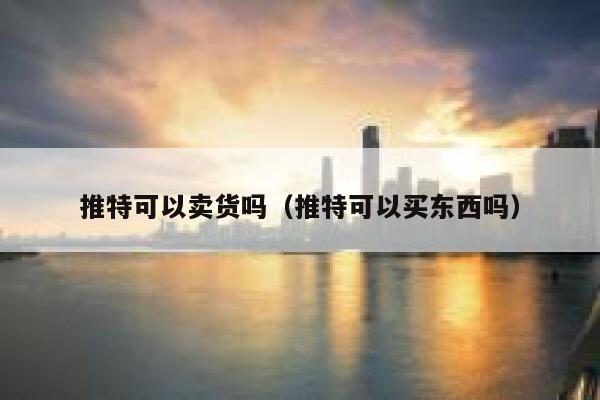 推特可以卖货吗(推特可以买东西吗) 第1张 推特可以卖货吗(推特可以买东西吗) 第1张
