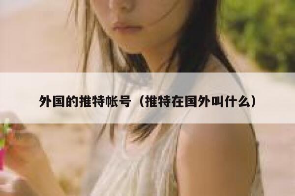 外国的推特帐号（推特在国外叫什么） 第1张