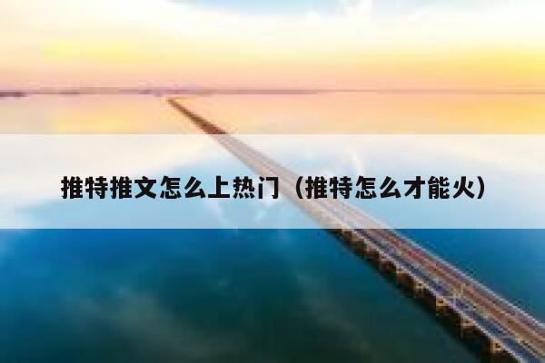 推特推文怎么上热门(推特怎么才能火) 第1张 推特推文怎么上热门(推特怎么才能火) 第1张