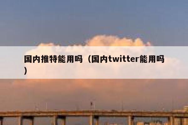 国内推特能用吗（国内twitter能用吗） 第1张