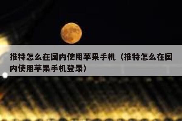 推特怎么在国内使用苹果手机（推特怎么在国内使用苹果手机登录） 第1张